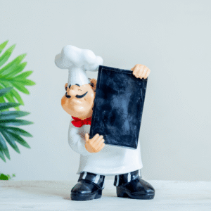 Chef Menu Chalkboard Figurine