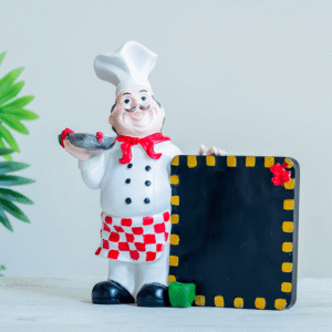 Chef Menu Display Figurine