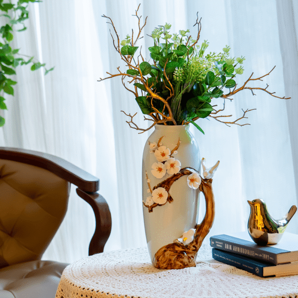 White Rose Vase