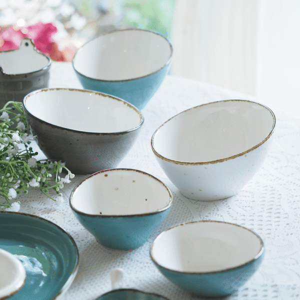Asymmetric Boat-Shaped Bowls