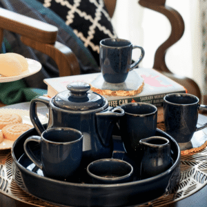 Navy Ceramic Coffee Set
