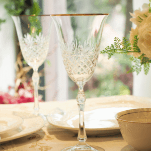 Gold-Rim Crystal Goblets