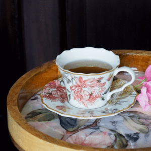 Floral Teacup & Tray Set