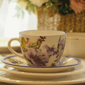 Lavender Porcelain Teacup Set