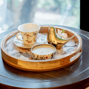 Blue Pattern Round Tray