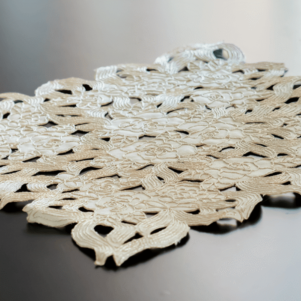 Beige Gold Cutwork Placemats