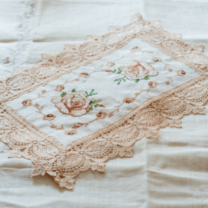Rose Embroidered Placemat