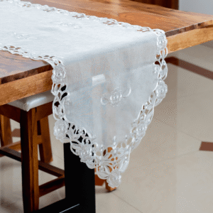 White Crochet Lace Runner