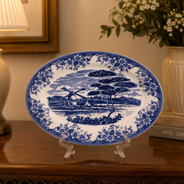 WINDMILL DESIGN OVAL PLATTER
