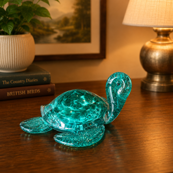 HAND BLOWN GLASS SEA TURTLE