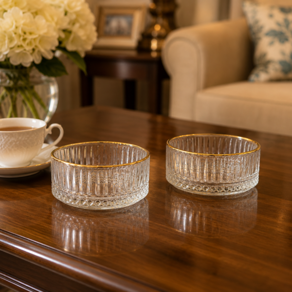 YAMASIN CRYSTAL BOWL SET OF 2