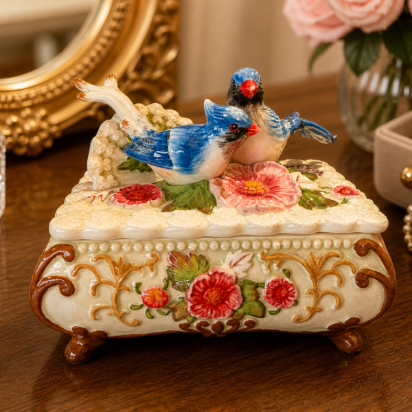 BIRDS COUPLE JEWELLERY BOX