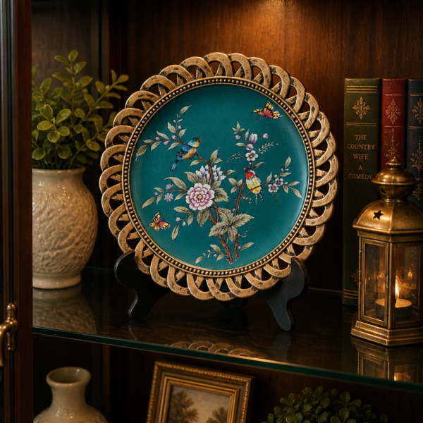 DECORATIVE PLATE WITH FLOWERS