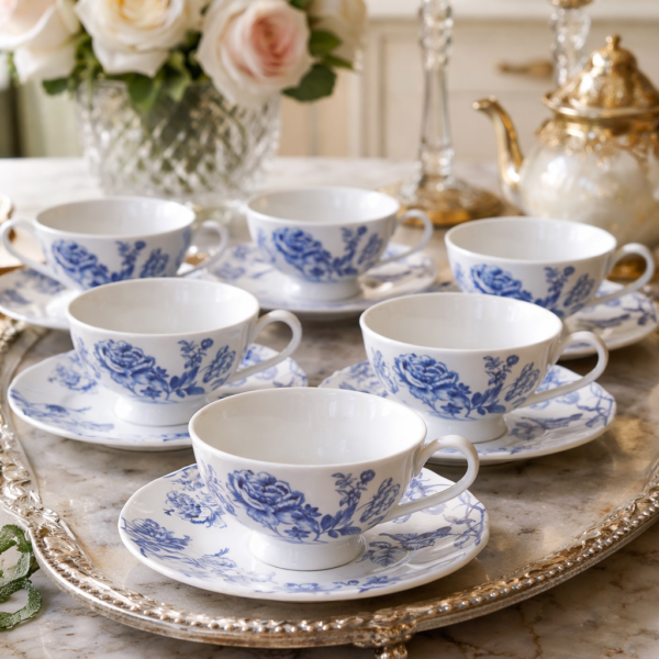 BLUE FLOWER TEA SET (SO12)