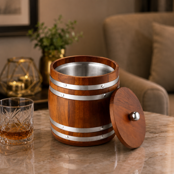 WOODEN ICE BUCKET