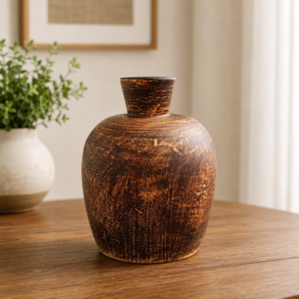 WOODEN VASE (SMALL)
